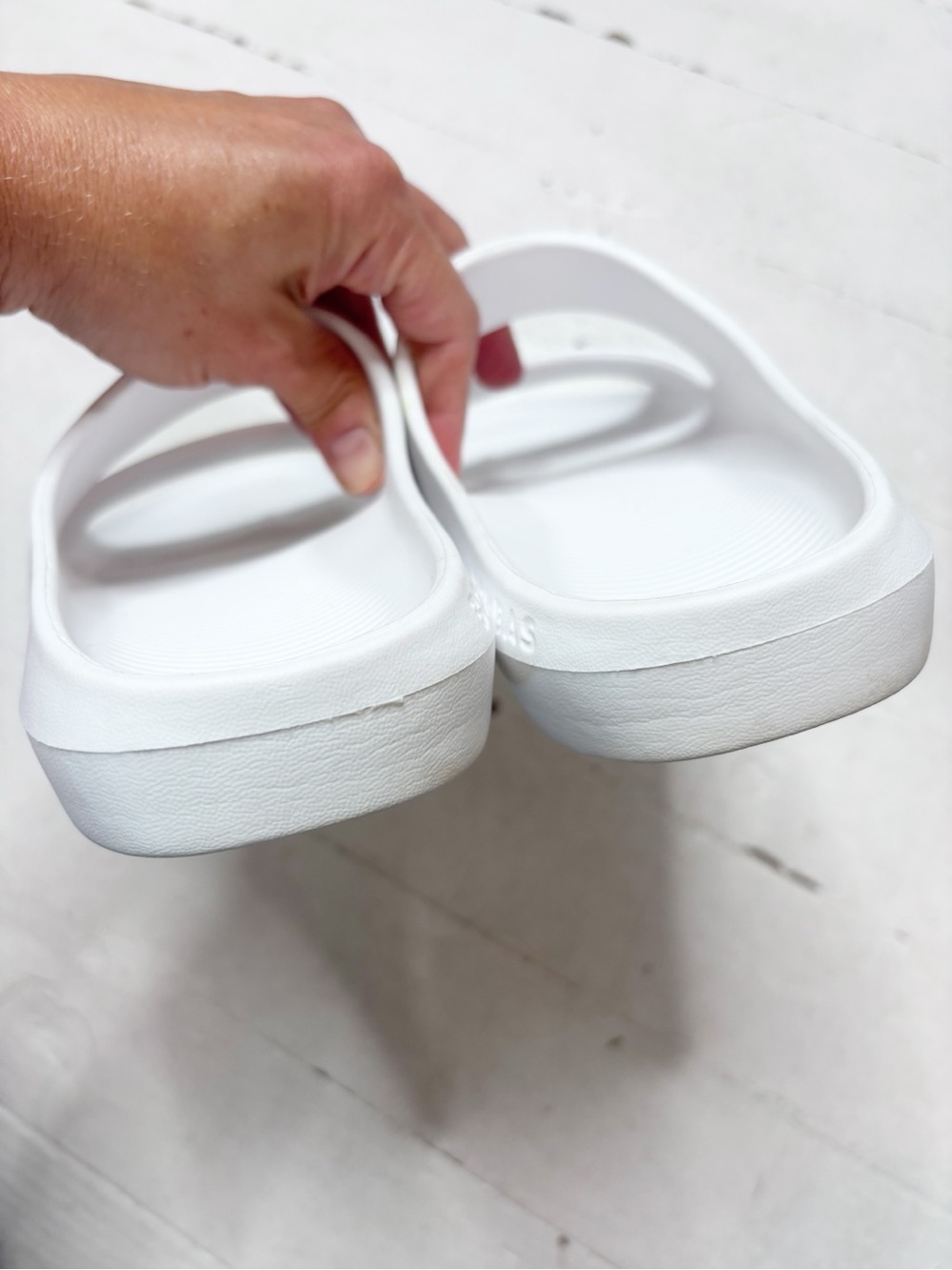Bombas Friday Sandal Slides White Size 7 WORN ONCE! - Picture 6 of 8